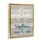 Stupell Industries Together Favorite Place with Florals Framed Floater Canvas Wall Art